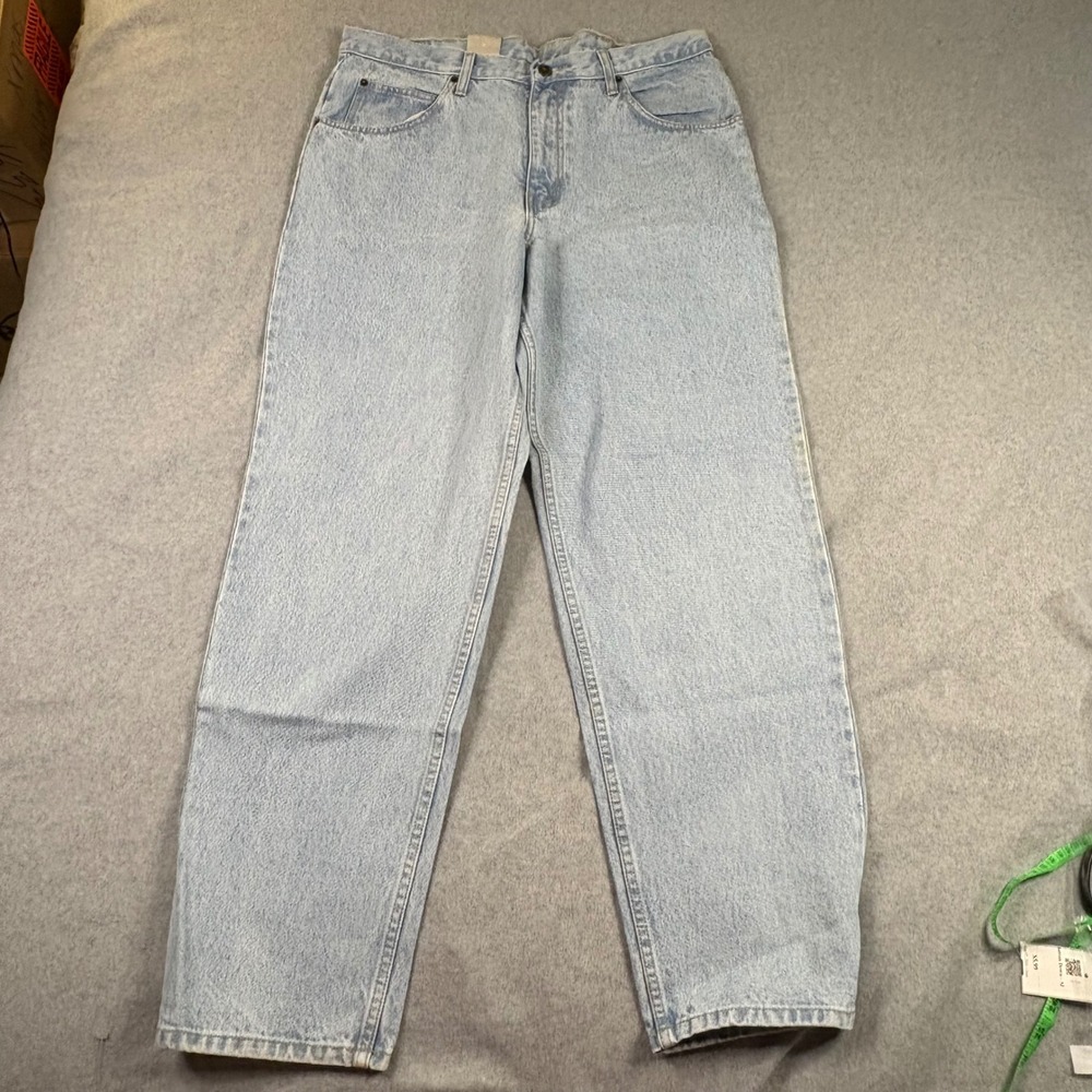Vtg Brittania Relaxed Fit Jeans Mens 38x32 Light Wash Denim 90s Skater Retro NWT - Picture 2 of 14